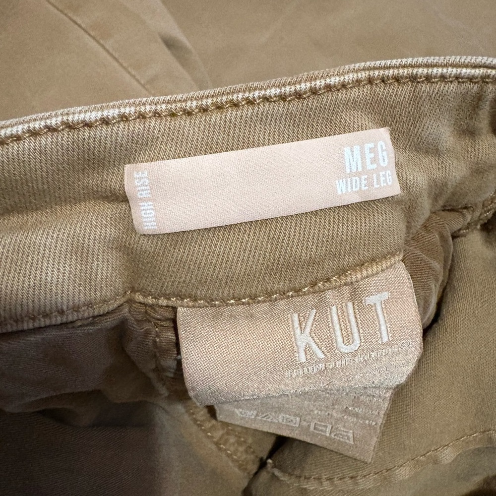 KUT from the Kloth Meg High Rise Wide Leg Khaki Jeans size 4 - Picture 3 of 4
